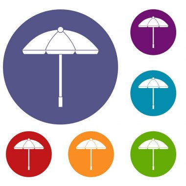 Güneş şemsiyesi Icons set