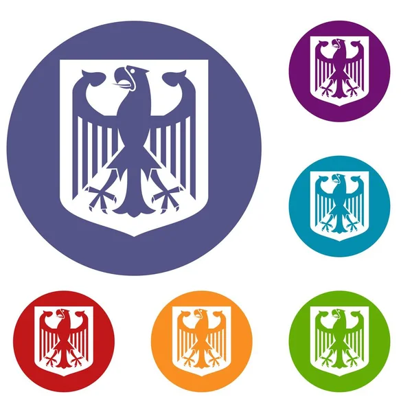 Coat of Arms of Germany icons set — Stock Vector