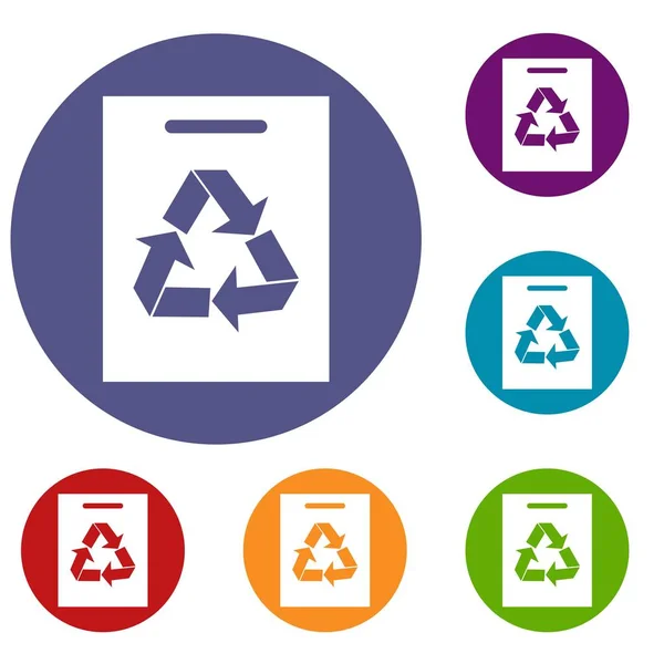 Conjunto de iconos de reciclaje — Vector de stock