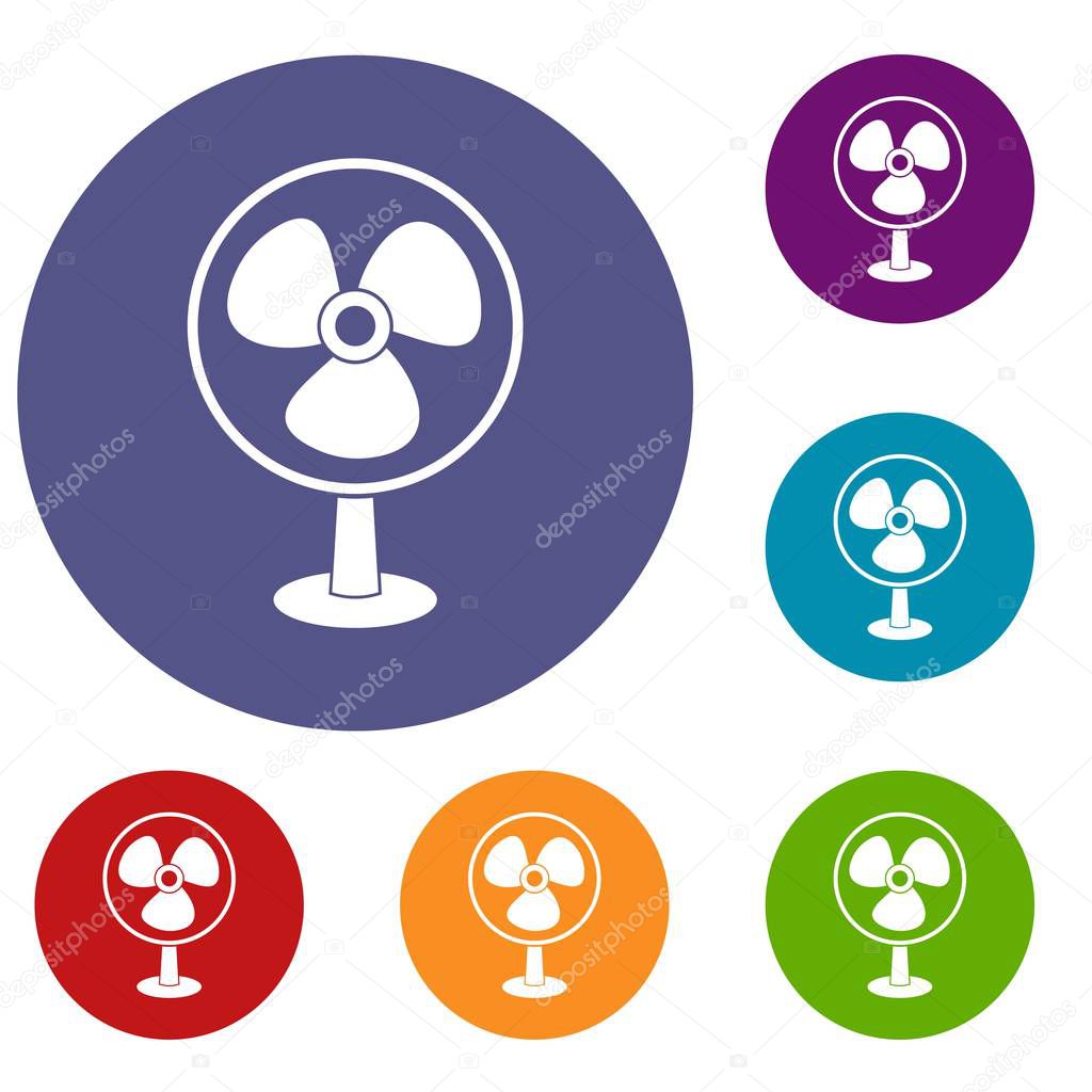 Ventilator icons set
