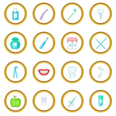 Diş hekimi simgeler daire