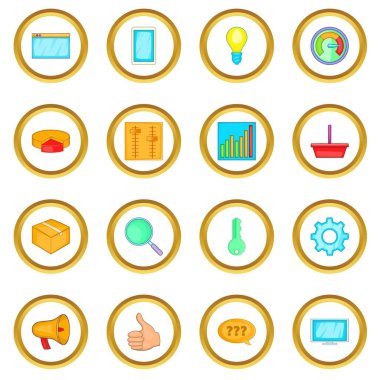 Pazarlama simgeler daire