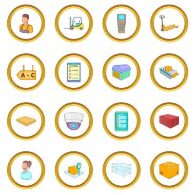 Ambar stok simgeler daire