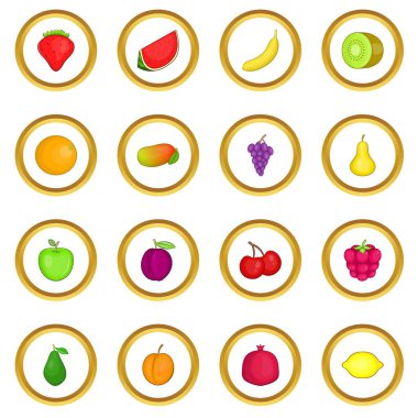 Meyve simgeler daire