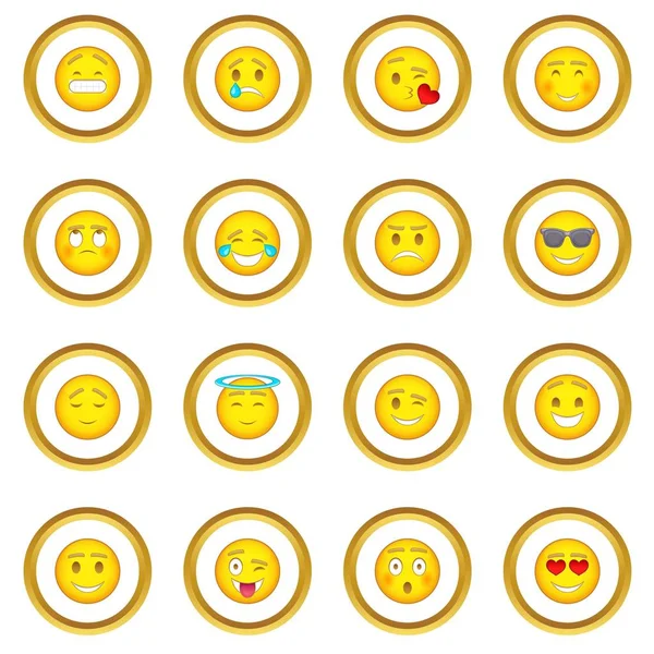 Посмішки іконки коло — стоковий вектор