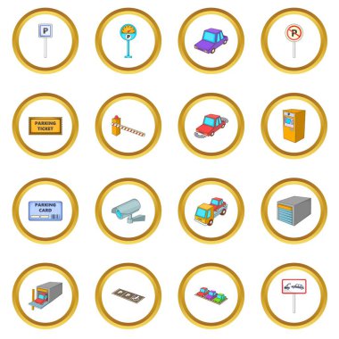 Park öğeleri simgeler daire