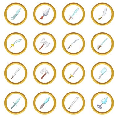 Çelik silah simgeler daire