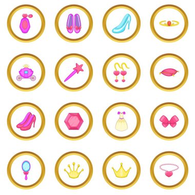 Prenses bebek simgeler daire
