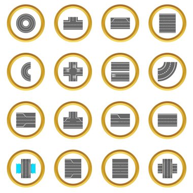 Yol öğeleri Oluşturucu simgeler daire