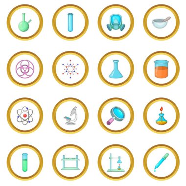 Kimyasal laboratuvar simgeler daire
