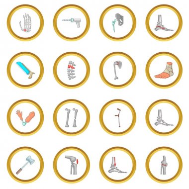 Ortopedik ve omurga simgeler daire