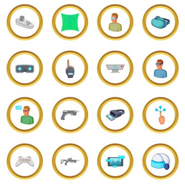 Sanal gerçeklik simgeler daire