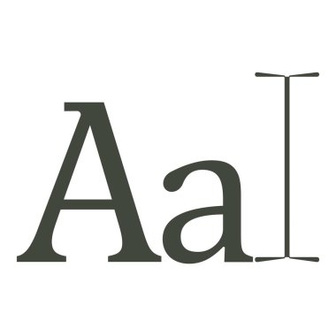 Tipografi simgesi, karikatür tarzı