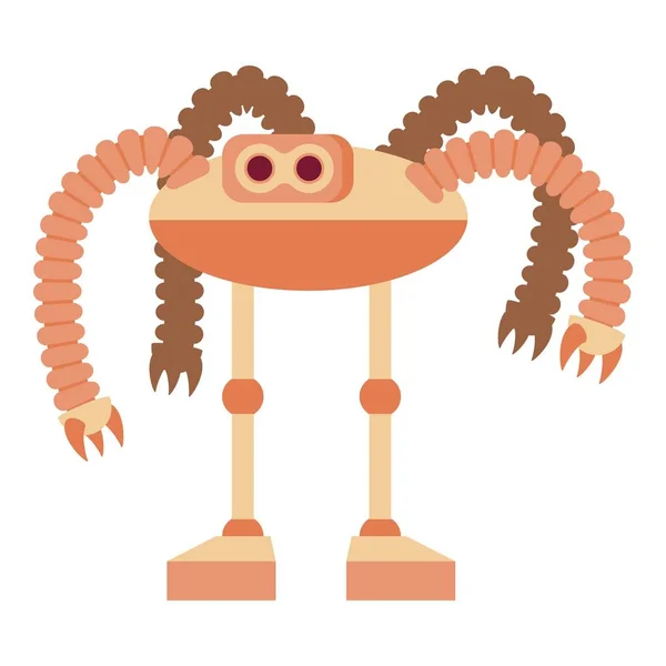 Ikona robota chobotnice, kreslený styl — Stockový vektor