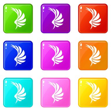 Wing icons 9 set