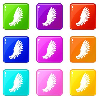 Wing icons 9 set