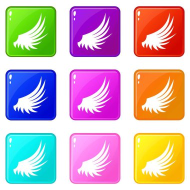Wing icons 9 set