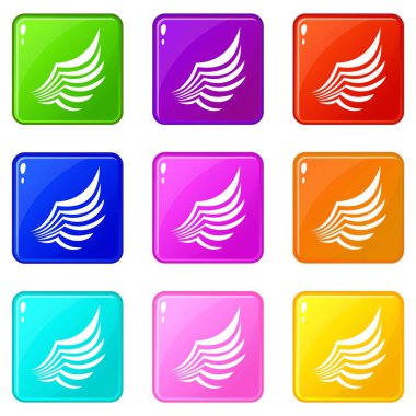 Wing icons 9 set