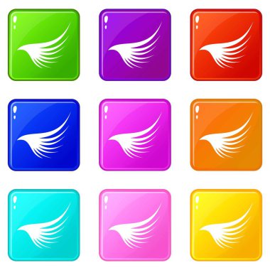 Wing icons 9 set