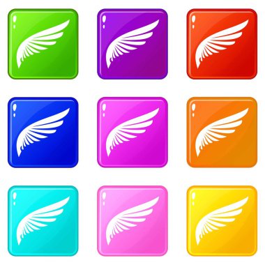 Wing icons 9 set