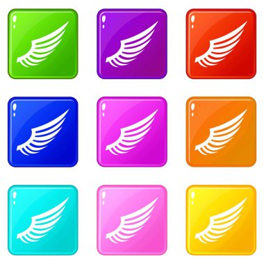 Wing icons 9 set