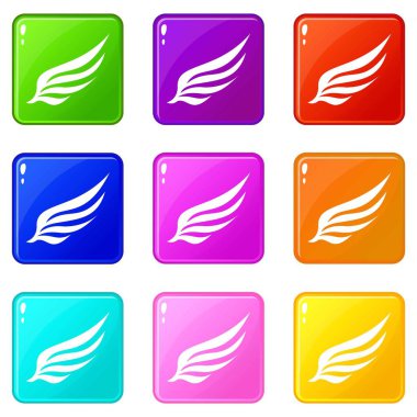 Wing icons 9 set