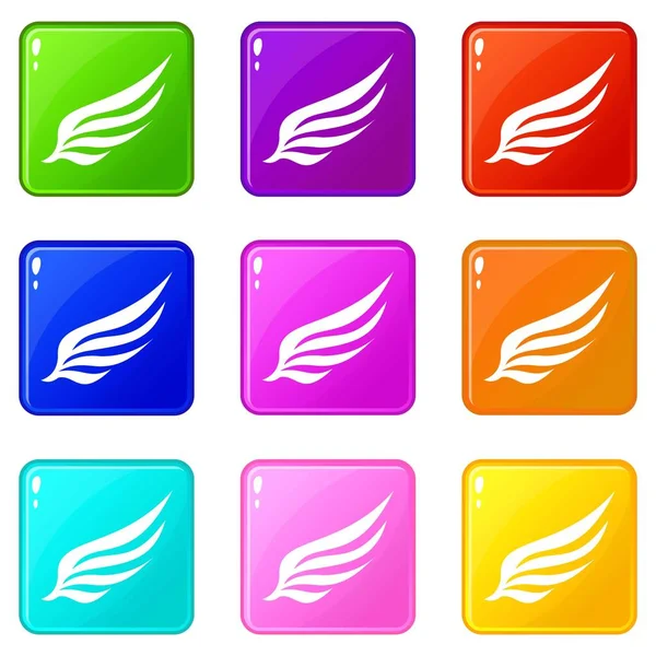 Wing icons 9 set