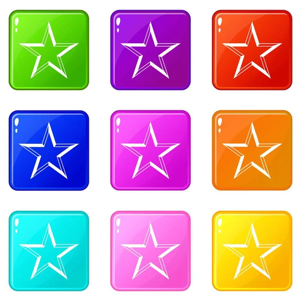 Star Icons 9 Set — Stockvektor