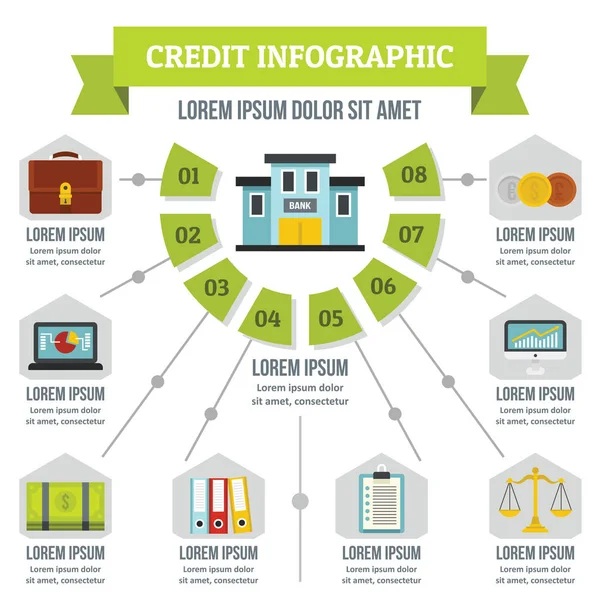 Koncepční infografický koncept, plochý styl — Stockový vektor