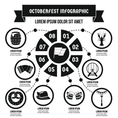 Octoberfest Infographic kavramı, basit tarzı