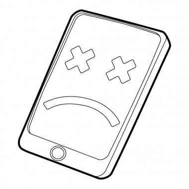 Gadget'ı kırılmış simge, anahat stili