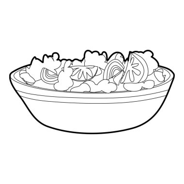 Meyve salat simgesi, anahat stili