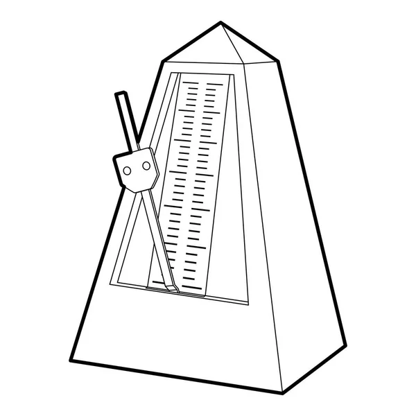 Icono de metrónomo, estilo de contorno — Archivo Imágenes Vectoriales