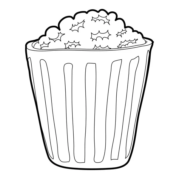 Popcorn ikon, kontur stil — Stock vektor