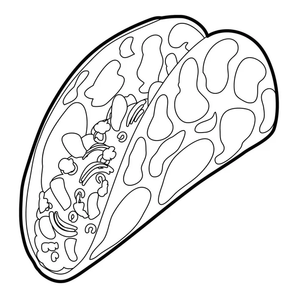 Icono de Kebab, estilo de esquema — Archivo Imágenes Vectoriales