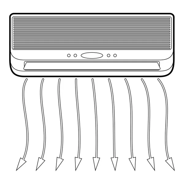 Icono del acondicionador, estilo de esquema — Vector de stock