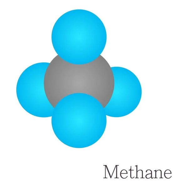 Methaan 3D molecuul chemische wetenschap — Stockvector