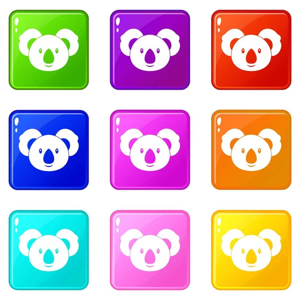 Koala icons 9 set — Διανυσματικό Αρχείο