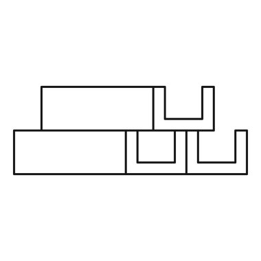 Metal köşe simgesi, anahat stili