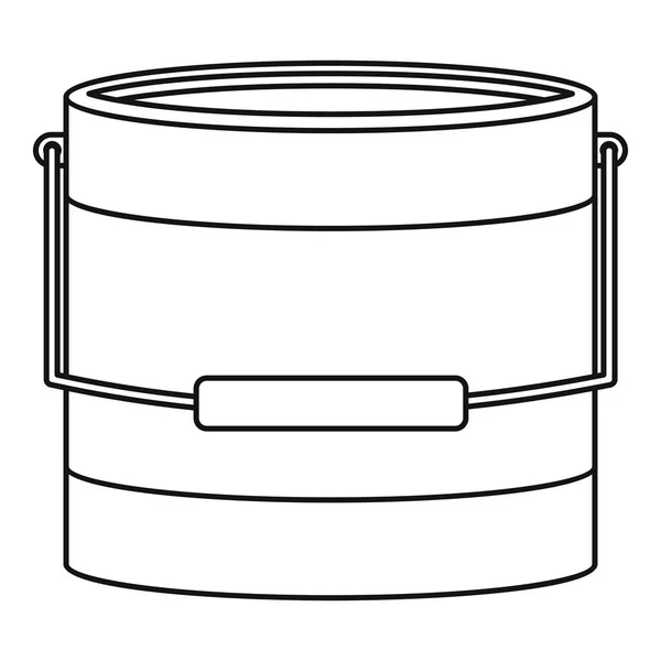 Icône seau, style contour — Image vectorielle