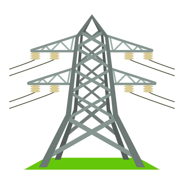 Wieża elektryczny ikona, stylu cartoon — Wektor stockowy