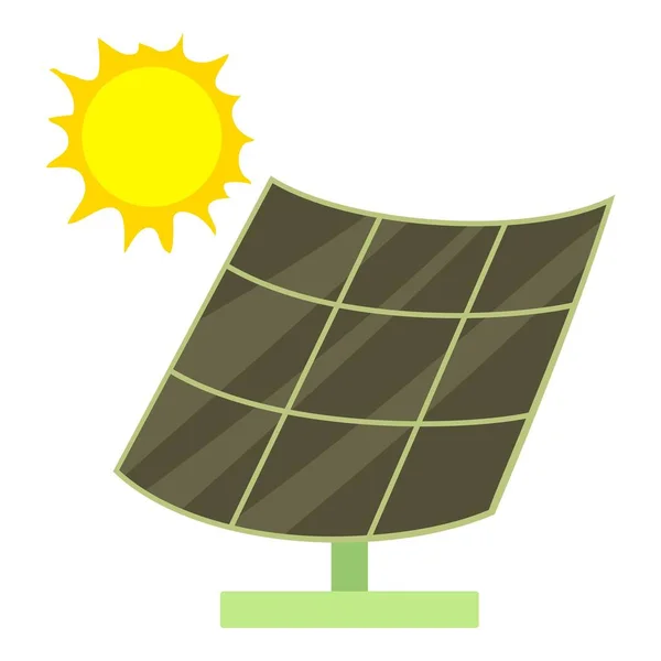 Solar batterijpictogram, cartoon stijl — Stockvector