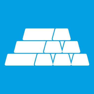 Altın külçelerini simgesi Beyaz