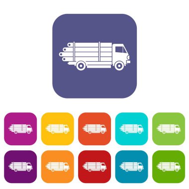 Günlükleri Icons set yığını ile günlük kamyon