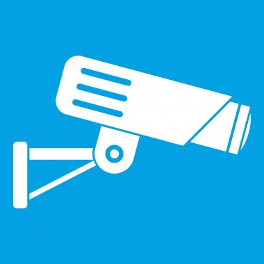 Güvenlik kamera simgesi Beyaz