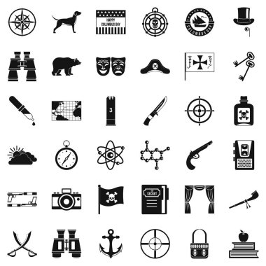 Macera Icons set, basit tarzı