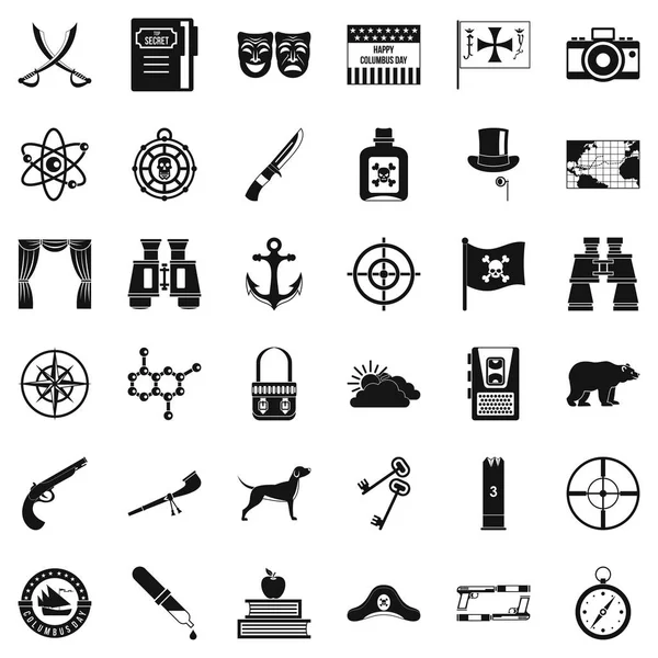 Dürbün Icons set, basit tarzı