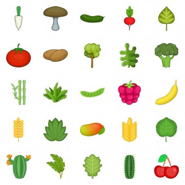 Salata Icons set, karikatür tarzı