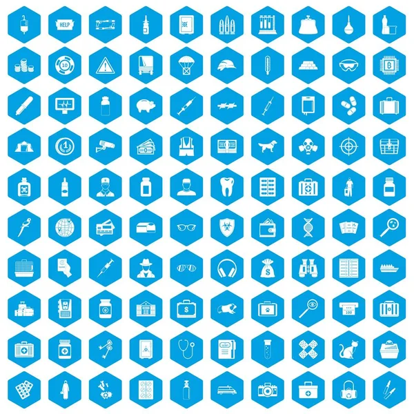 100 büyük simgeleri mavi ayarla