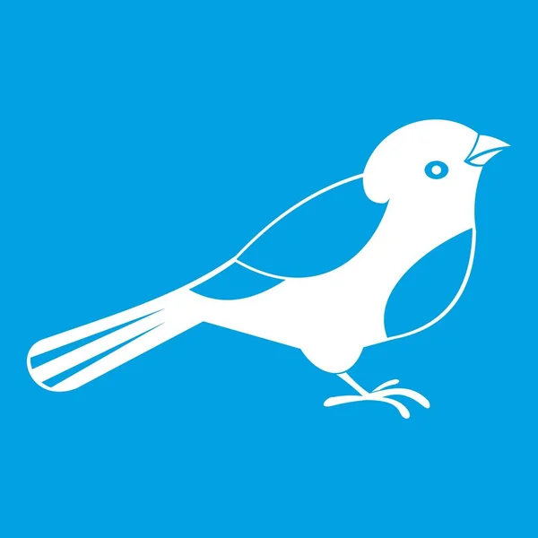 Icono pájaro blanco — Vector de stock
